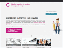 Tablet Screenshot of creation-gratuite-societe.com